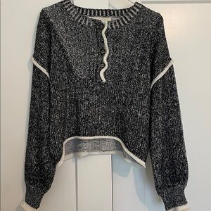 Black and White Knit Sweater
